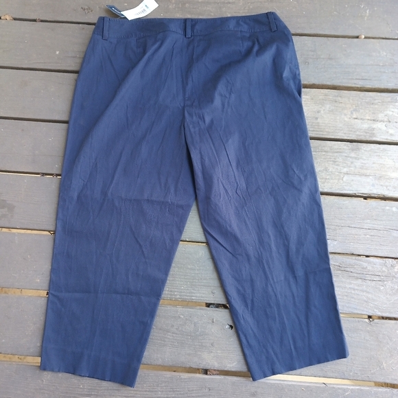 Jones New York Navy Stretch Pinstripe Plus Pants Women's Size 20W - Picture 4 of 5